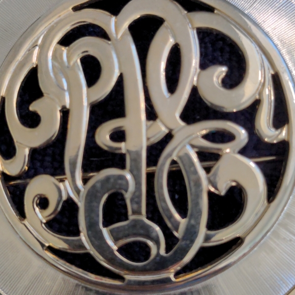 Faux Monogram Brooch - Picture 2 of 4